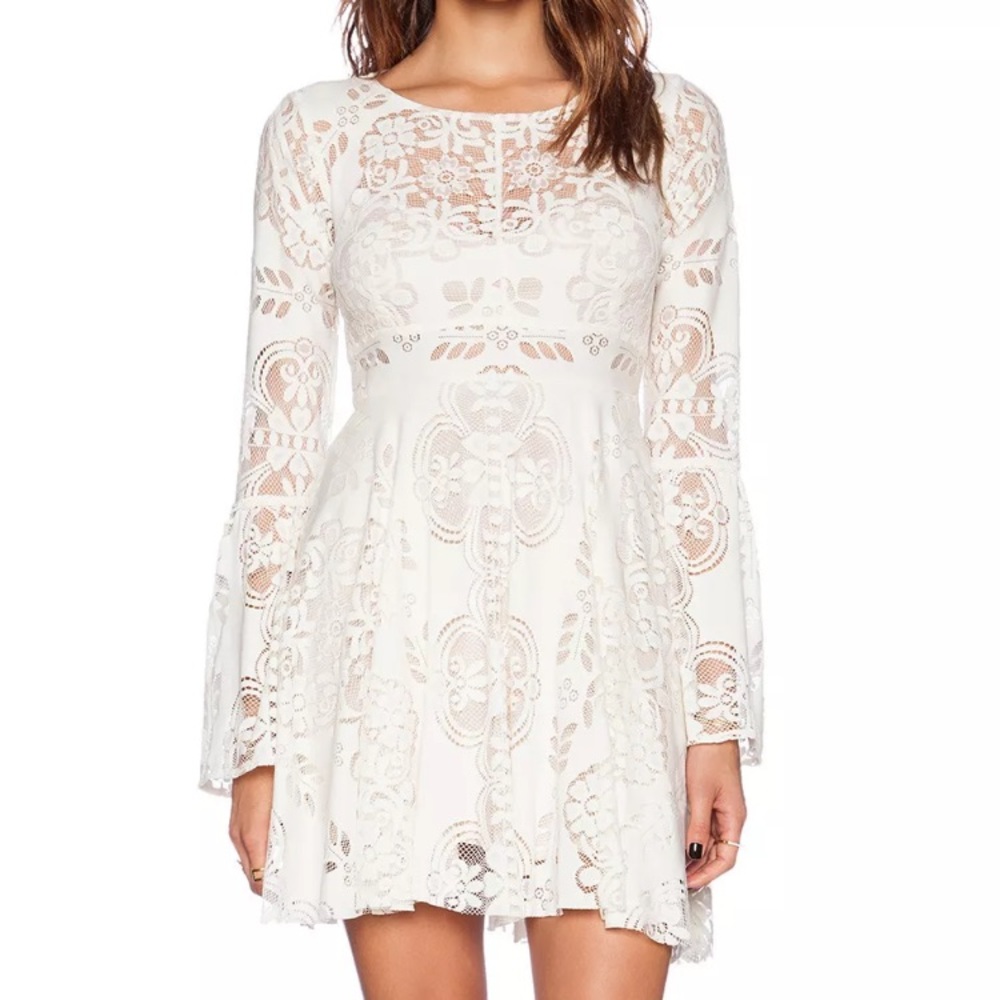 Free People Lace Lovers Folk Song Dress